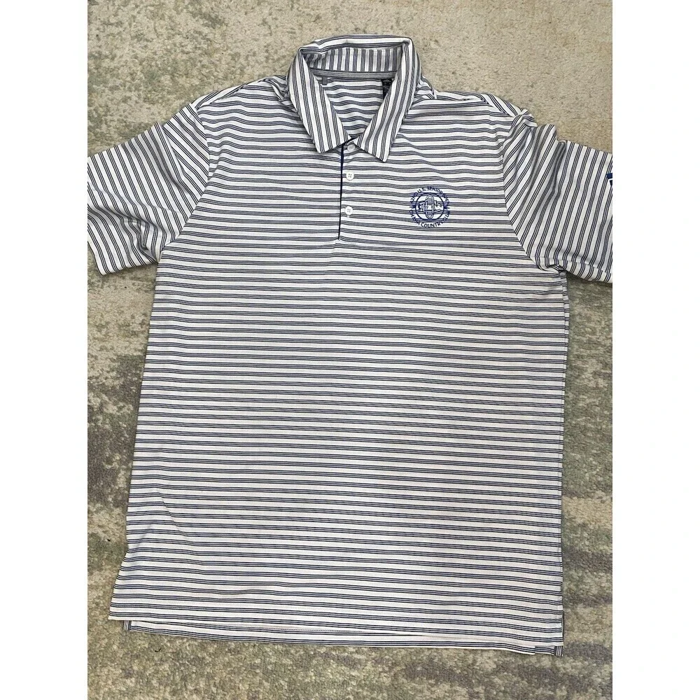 Lot (9) GOLF POLOS - Adidas, Izod, Nike - Size Large - Nike Golf Mock Neck